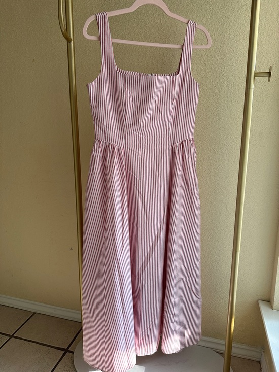 Wayf Dresses & Skirts - Wayf Red and White Striped Midi Dress